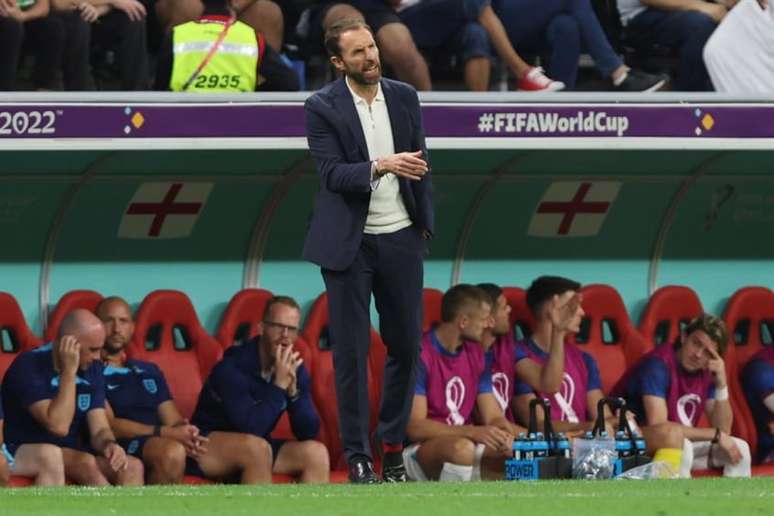 Contra Senegal, Gareth Southgate chegou ao 11º jogo dirigindo a Inglaterra em Copas do Mundo (Foto: EFE/EPA/Tolga Bozoglu)