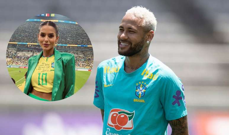 Modelo apontada como affair de Neymar ganha recado do jogador em jogos da Seleção.