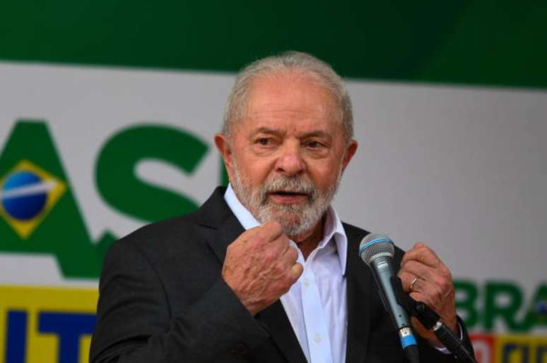 Lula durante uma conferência em Brasília