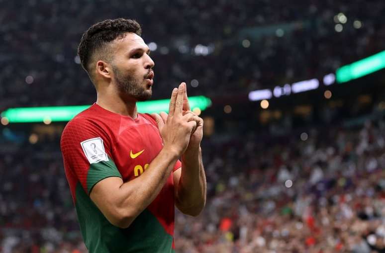 Gonçalo anotou um hat-trick contra a Suíça (Abedin Taherkenareh/EFE/EPA)