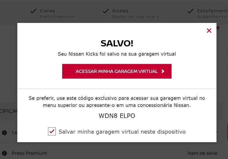 Nissan cria "garagem virtual" em seu site.