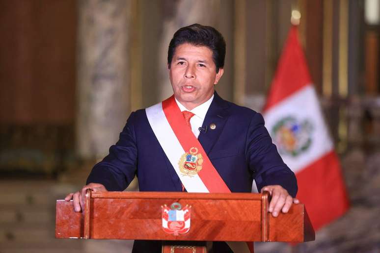 O presidente do Peru, Pedro Castillo