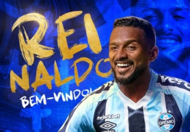 Anúncio da contratação de Reinaldo (Divulgação/Grêmio)