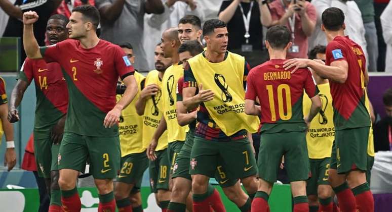Portugal venceu a Suíça por 6 a 1 (Foto: PAUL ELLIS / AFP)