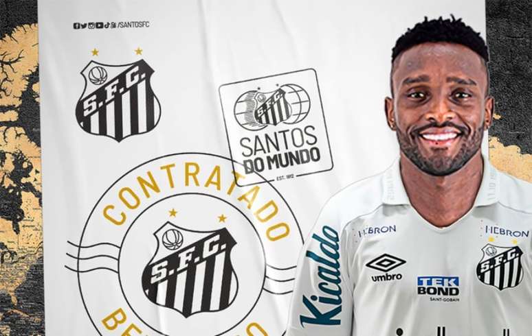 Santos anunciou a contratação do atacante Mendoza (Reprodução/Santos)