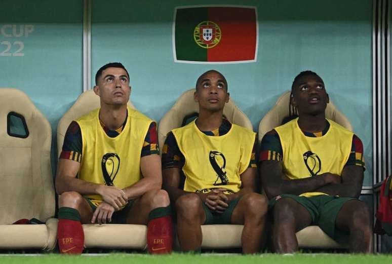 Cristiano Ronaldo foi reserva no jogo entre Portugal x Suíça 