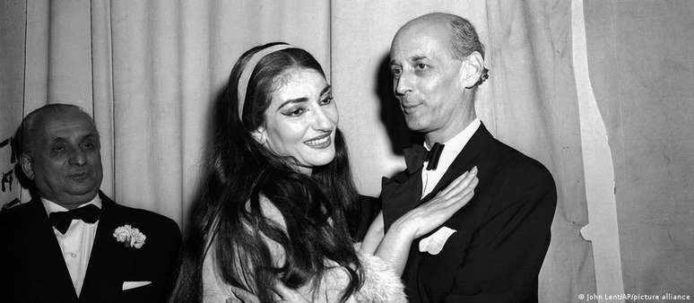 Maria Callas com Rudolf Bing em 1958
