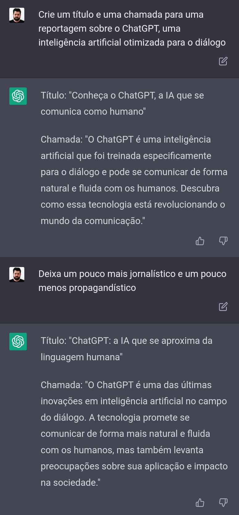 Reprodução / ChatGPT