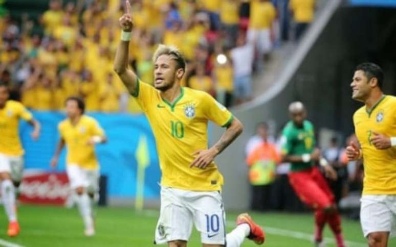 Neymar na Copa do Mundo de 2014 (Foto: Divulgação)