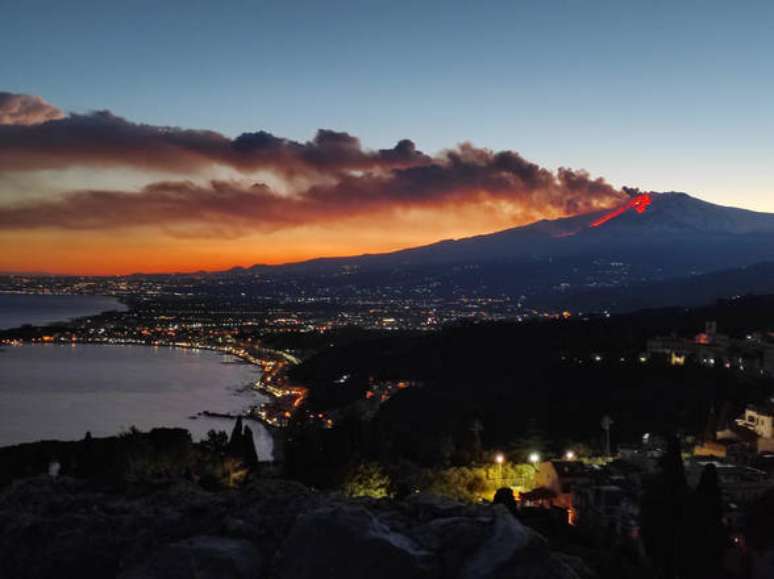 Vista do Monte Etna, na região italiana da Sicília