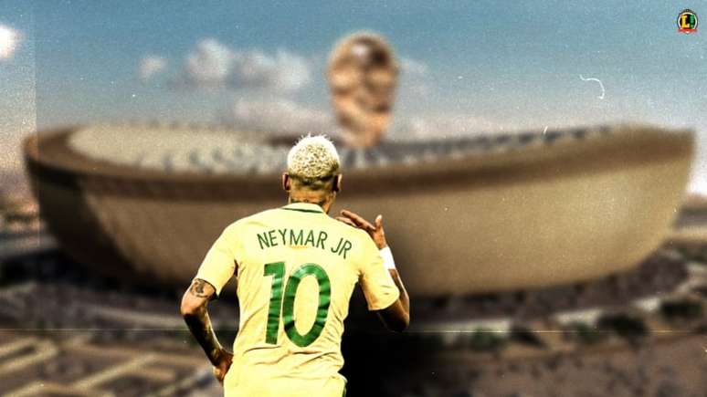 Neymar disputará terceira edição de Copa do Mundo (Arte LANCE!)