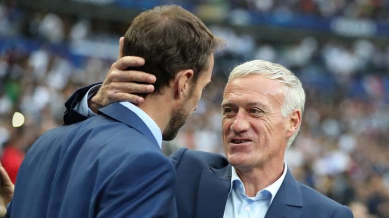 Deschamps e Southgate já se enfrentaram duas vezes como treinadores (Foto: AFP)