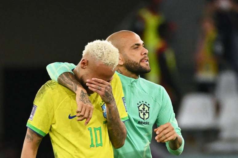 Neymar saiu de campo chorando após derrota para a seleção croata nas quartas de final da Copa do Mundo 2022 (Foto: NELSON ALMEIDA / AFP)