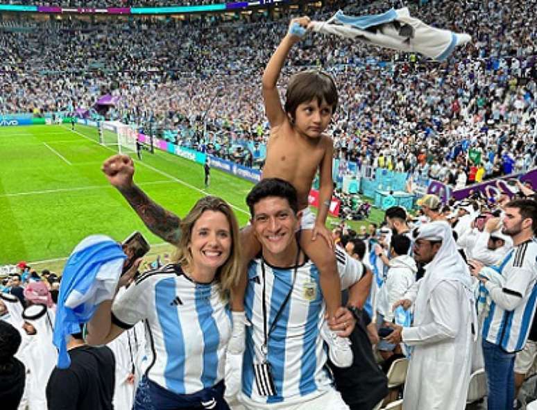 Germán Cano com a mulher e os filhos (Foto: Reprodução/Instagram)