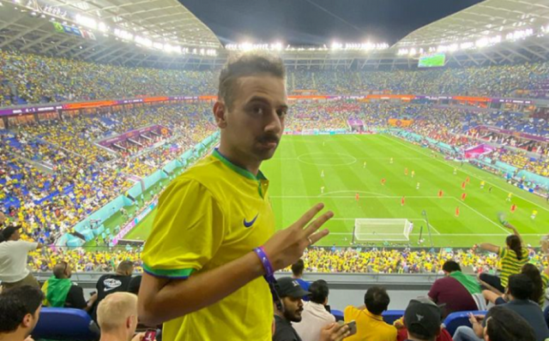 Cartolouco acompanhou os jogos da Seleção Brasileira diretamente do Qatar (Foto: Reprodução/Instagram)