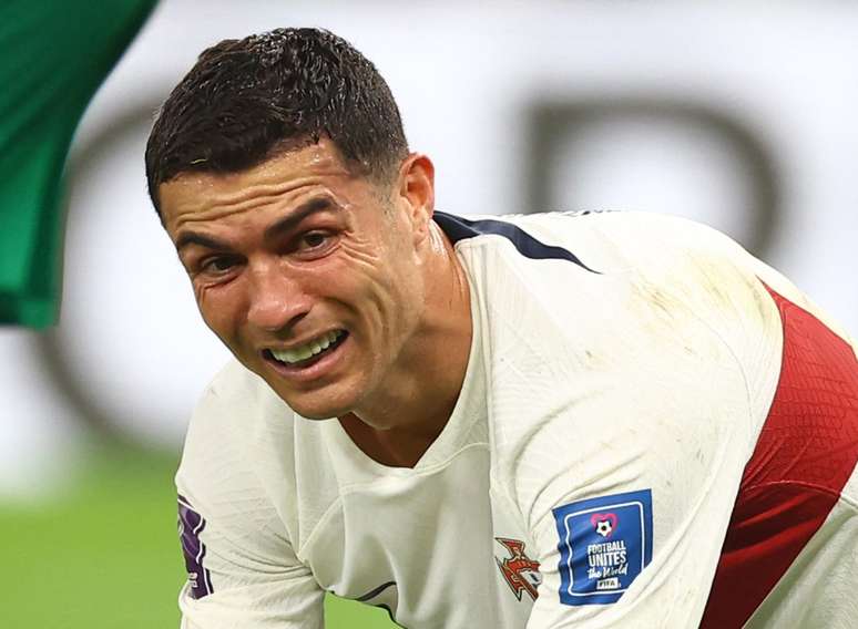 Cristiano Ronaldo chora após derrota de Portugal para o Marrocos na Copa 2022