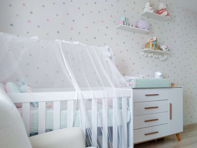 18. Ber&ccedil;o moderno e minimalista para quarto infantil &ndash; Foto Studio Arq56