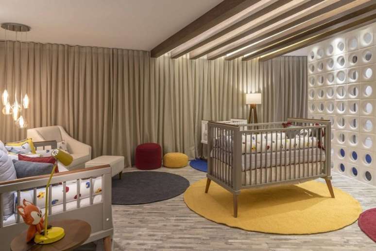 25. Ber&ccedil;o moderno para quarto infantil &ndash; Foto Ofe Arquitetura