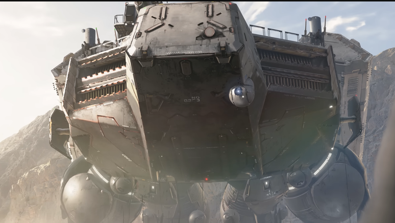 Impossível olhar para o veículo/robô da Drawbridge e não pensar em Metal Gear