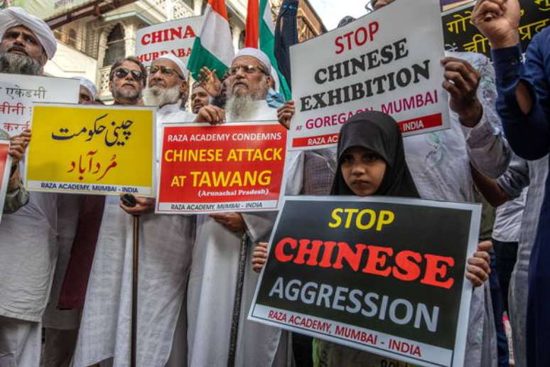 Moradores protestaram contra ação chinesa em Arunachal Pradesh