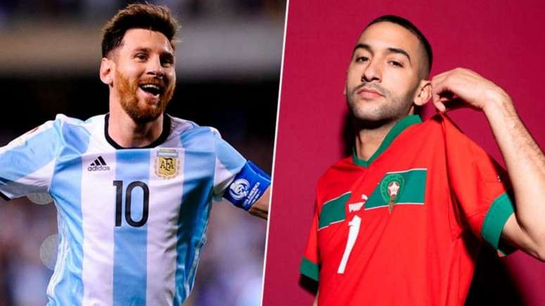 Argentina de Messi e Marrocos de Ziyech estão vivos na disputada pela Copa (Reprodução/Twitter
Reprodução/Instagram)