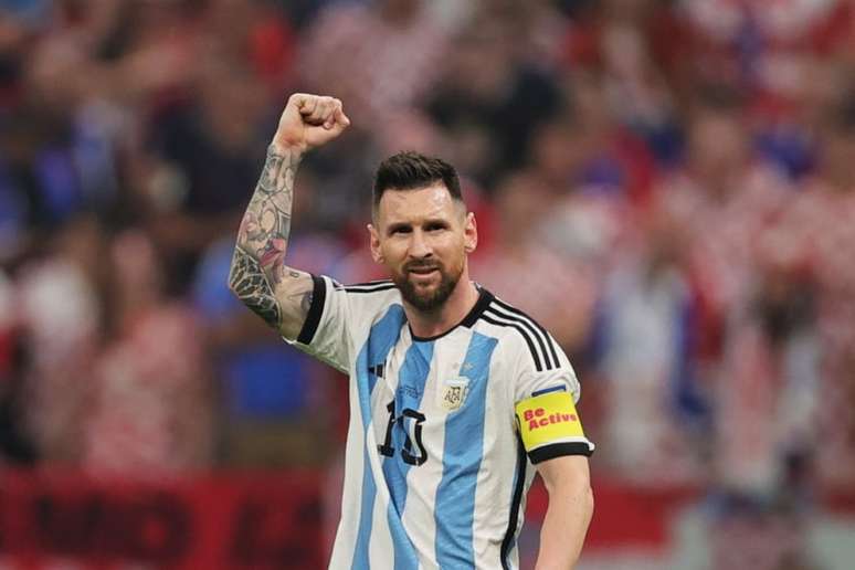Messi comemora a classificação da Argentina para a final da Copa do Mundo (Foto: JUAN MABROMATA / AFP)