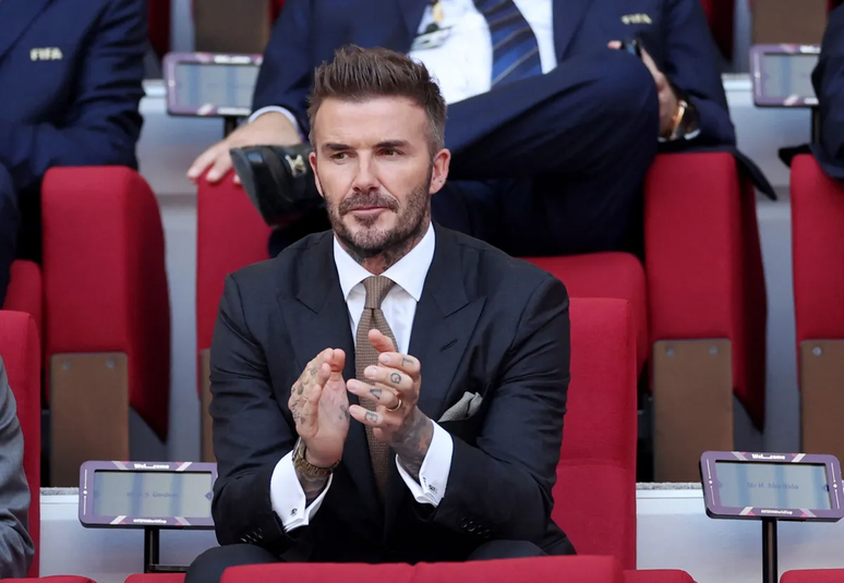 David Beckham marca presença no estádio do Catar para ver estreia da Inglaterra na Copa do Mundo