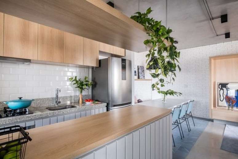 39. Cozinha com pastilhas modernas &ndash; Foto Decor Facil