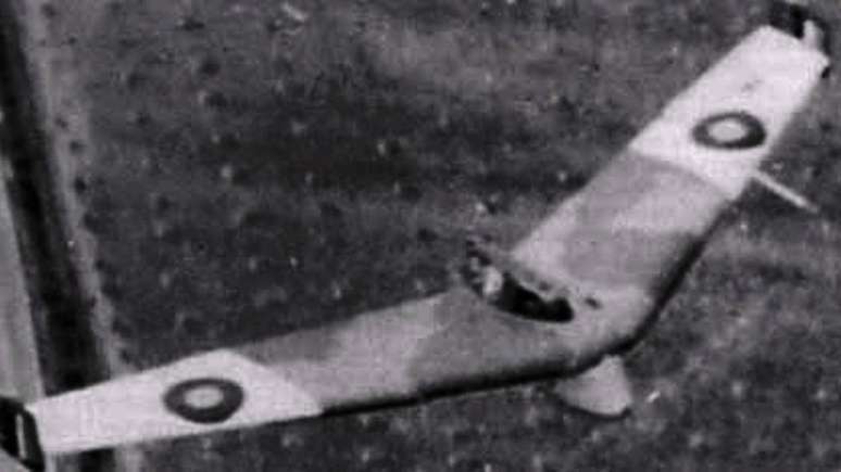 Vers&atilde;o em escala reduzida do 'Morcego de Baynes'. Ele chegou a voar, mas o projeto foi cancelado antes que um prot&oacute;tipo em tamanho real pudesse decolar