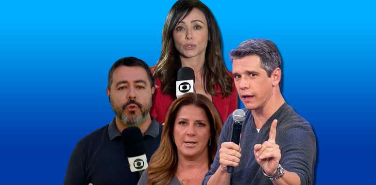 Marco Aurélio Souza, Elaine Bast, Christiane Pelajo e Márcio Garcia: trabalhar na Globo é bom, mas não perfeito