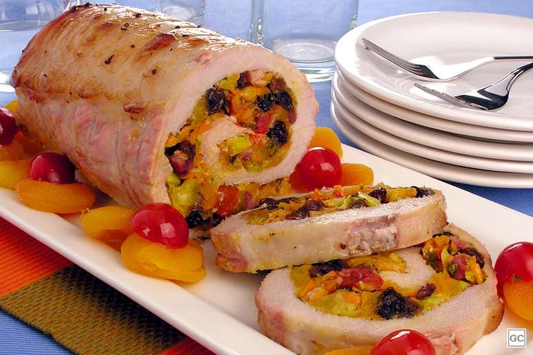 Lombo recheado de Natal &ndash; Foto: Guia da Cozinha