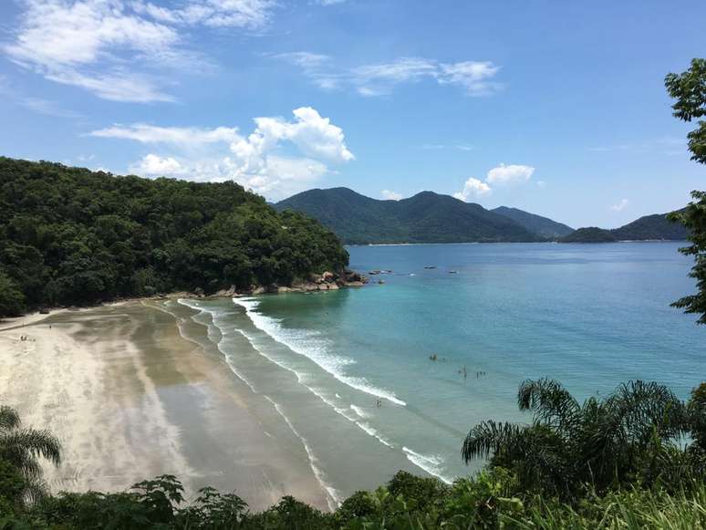 A Praia Vermelha do Sul, também chamada de 'praia dos arquitetos', fica dentro de um condomínio de casas.