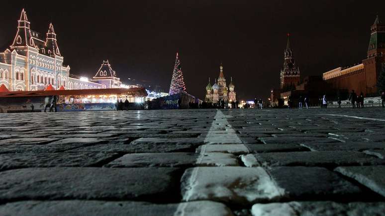 Natal em Moscou. Na R&uacute;ssia, a data &eacute; comemorada em 7 de janeiro