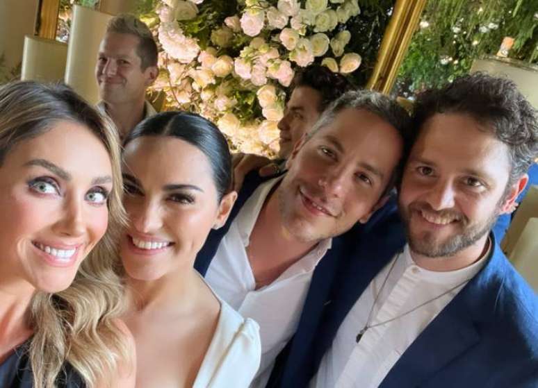 Elenco de RBD no casamento de Maite Perroni