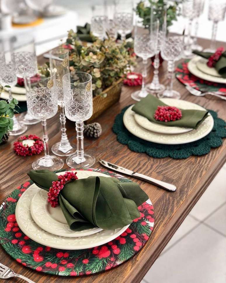 57. Ideias para decoração de mesa de natal criativa – Foto Geanna Correia