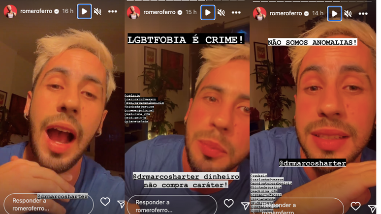 Romero Ferro faz denúncias no Instagram