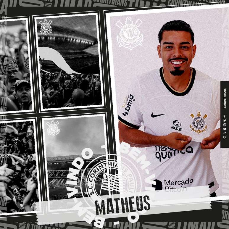 Corinthians anuncia lateral Matheus Bidu até final de 2025