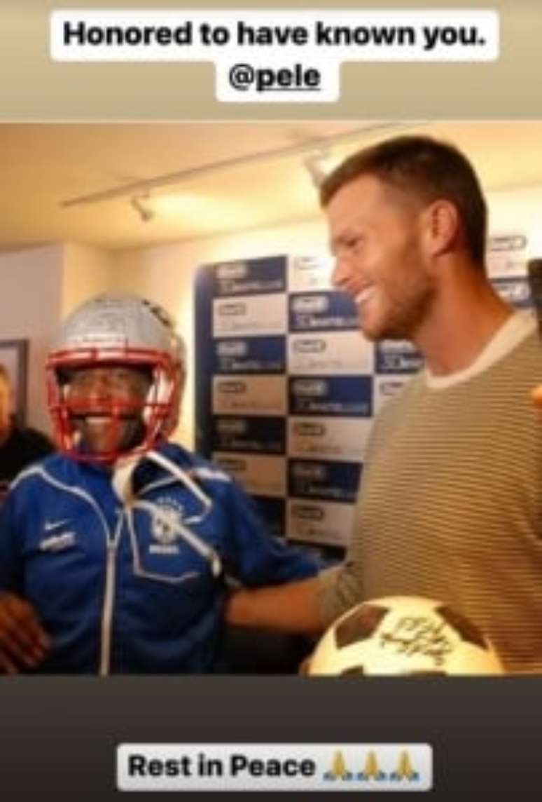 Tom Brady relembrou encontro com Pelé (Reprodução/Instagram)