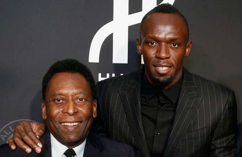 Usain Bolt publicou foto ao lado de Pelé nas redes sociais (Reprodução/Instagram)