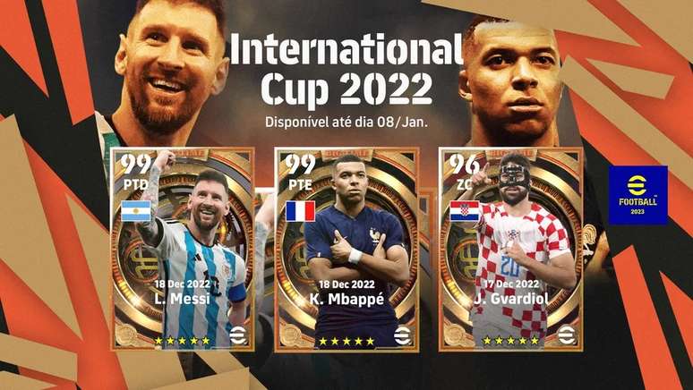 Messi, Mbappé e Gvardiol ganharam cards épicos no eFootball