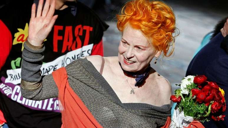 Vivienne Westwood em desfile em Milão, Itália, em 2010