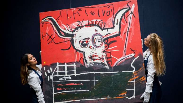 'Cabra' &eacute; uma obra de Basquiat que, em 2017, valia de US$ 7 milh&otilde;es a US$ 9 milh&otilde;es (cerca de R$ 36,5 milh&otilde;es a cerca de R$ 47 milh&otilde;es)