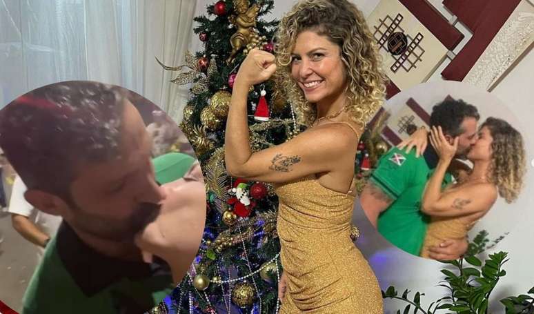 &Eacute; oficial! B&aacute;rbara Borges e Iran Malfitano d&atilde;o beij&atilde;o em R&eacute;veillon juntos e agitam web.