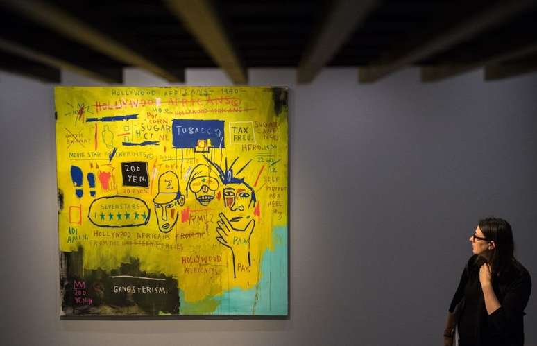 Jean-Michel Basquiat criou a obra 'Africanos de Hollywood' em 1983