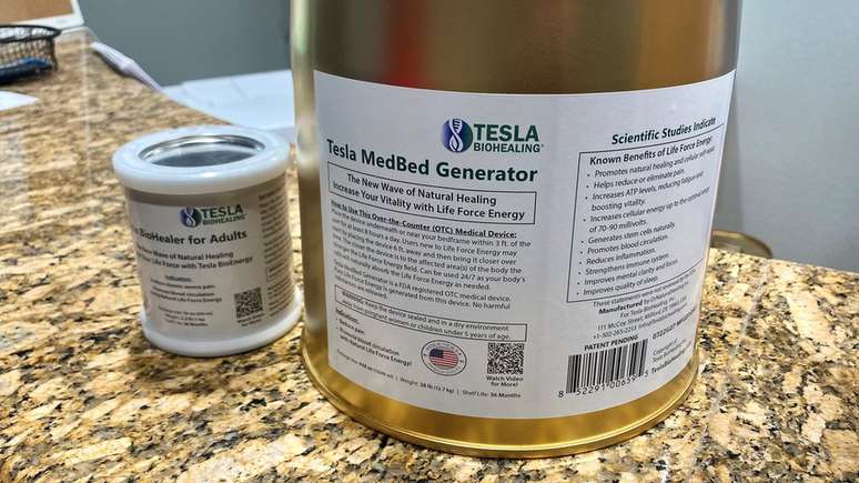 O conte&uacute;do dos geradores da Tesla BioHealing &eacute; desconhecido