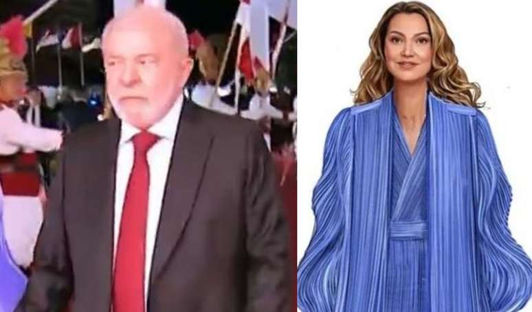 Janja roubou a cena ao surgir com um vestido longo e fluido, ao lado de Lula, para o coquetel promovido pelo Presidente.