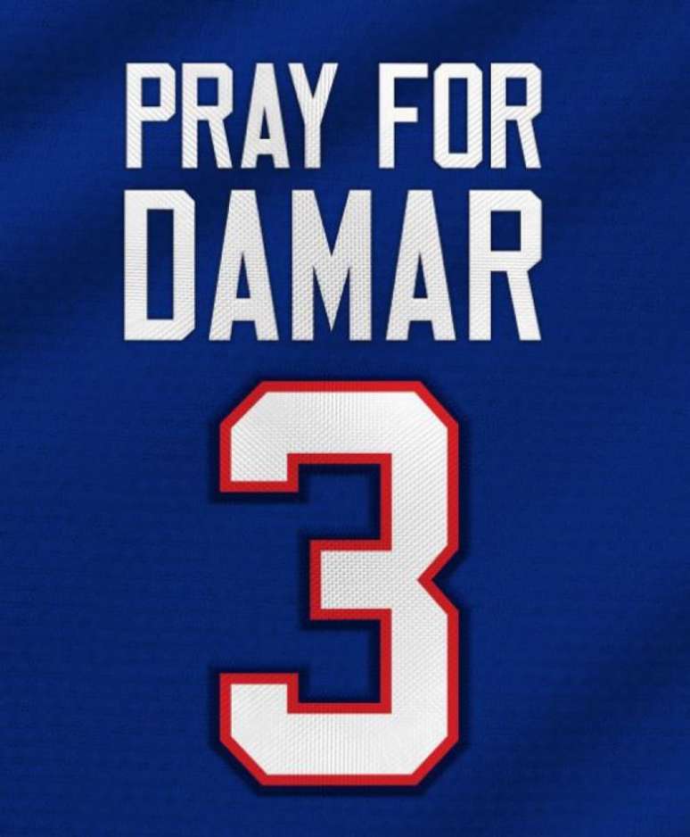 Reprodução Instagram -Damar Hamlin foi homenageado por todas as franquiasa da NFL