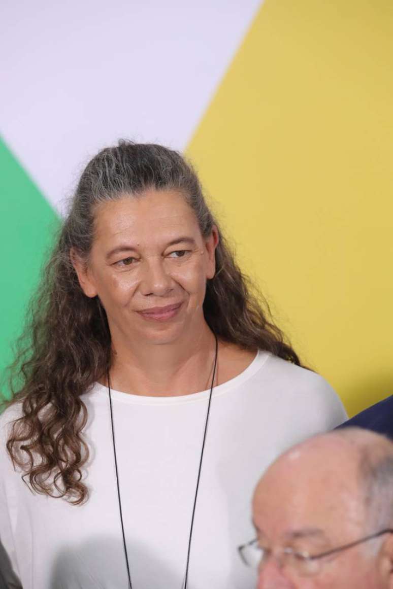 Ana Moser durante a posse do presidente Lula, no dia 1º de novembro.