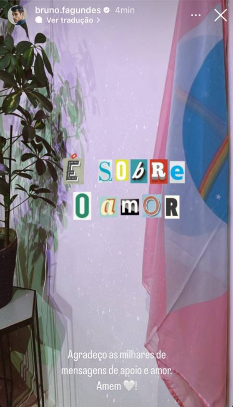 Ator agradeceu apoio dos fãs