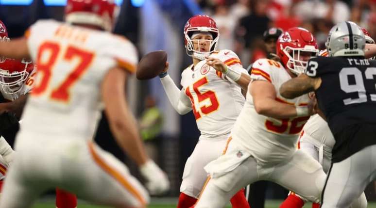 FPatrick Mahomes é o grande astro do Kansas City Chiefs - Foto: (Andrew Mather/Kansas City Chiefs)